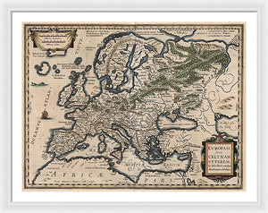 1618 Map Of Europe - Framed Print