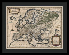 Load image into Gallery viewer, 1618 Map Of Europe - Framed Print