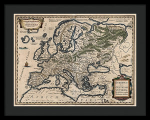 1618 Map Of Europe - Framed Print