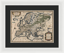 Load image into Gallery viewer, 1618 Map Of Europe - Framed Print