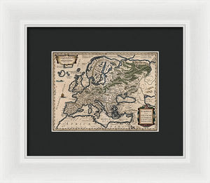 1618 Map Of Europe - Framed Print