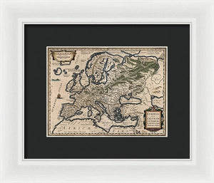 1618 Map Of Europe - Framed Print