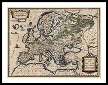 Load image into Gallery viewer, 1618 Map Of Europe - Framed Print