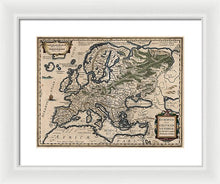 Load image into Gallery viewer, 1618 Map Of Europe - Framed Print