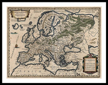 Load image into Gallery viewer, 1618 Map Of Europe - Framed Print