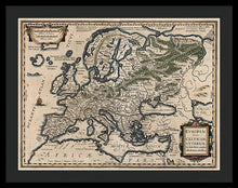 Load image into Gallery viewer, 1618 Map Of Europe - Framed Print