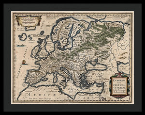 1618 Map Of Europe - Framed Print