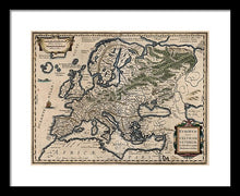 Load image into Gallery viewer, 1618 Map Of Europe - Framed Print