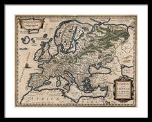 Load image into Gallery viewer, 1618 Map Of Europe - Framed Print