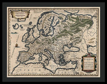 Load image into Gallery viewer, 1618 Map Of Europe - Framed Print