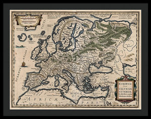 1618 Map Of Europe - Framed Print