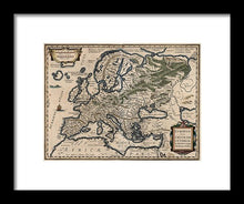 Load image into Gallery viewer, 1618 Map Of Europe - Framed Print