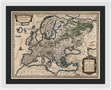 Load image into Gallery viewer, 1618 Map Of Europe - Framed Print