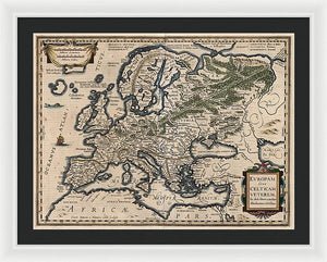 1618 Map Of Europe - Framed Print