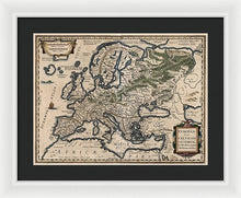 Load image into Gallery viewer, 1618 Map Of Europe - Framed Print