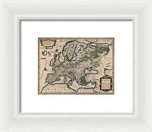 1618 Map Of Europe - Framed Print