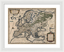 Load image into Gallery viewer, 1618 Map Of Europe - Framed Print