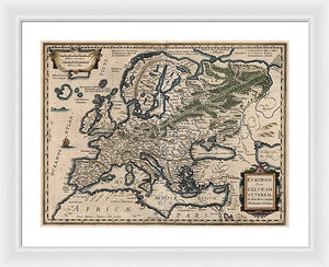 1618 Map Of Europe - Framed Print