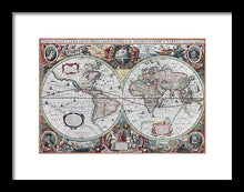 Load image into Gallery viewer, 1630 Map Of The World - Framed Print