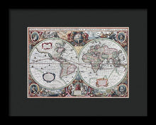 Load image into Gallery viewer, 1630 Map Of The World - Framed Print