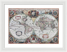 Load image into Gallery viewer, 1630 Map Of The World - Framed Print