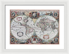 Load image into Gallery viewer, 1630 Map Of The World - Framed Print