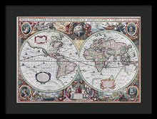 Load image into Gallery viewer, 1630 Map Of The World - Framed Print