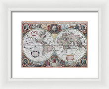 Load image into Gallery viewer, 1630 Map Of The World - Framed Print