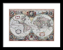 Load image into Gallery viewer, 1630 Map Of The World - Framed Print