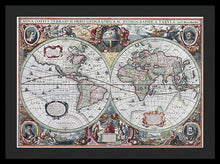 Load image into Gallery viewer, 1630 Map Of The World - Framed Print