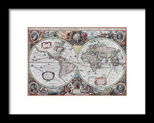 Load image into Gallery viewer, 1630 Map Of The World - Framed Print