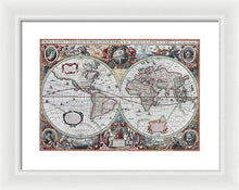 Load image into Gallery viewer, 1630 Map Of The World - Framed Print