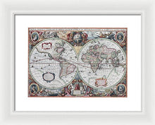 Load image into Gallery viewer, 1630 Map Of The World - Framed Print