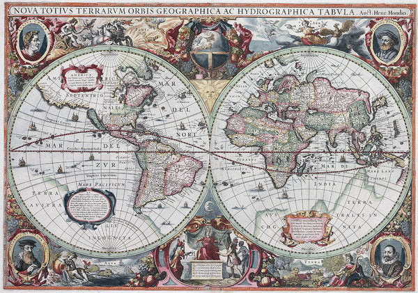 1630 Map Of The World - Art Print