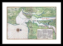 Load image into Gallery viewer, Old Map Of New York City Region 1639 - Framed Print