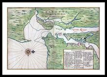 Load image into Gallery viewer, Old Map Of New York City Region 1639 - Framed Print