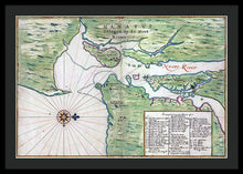 Load image into Gallery viewer, Old Map Of New York City Region 1639 - Framed Print