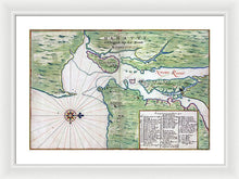 Load image into Gallery viewer, Old Map Of New York City Region 1639 - Framed Print