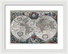 Load image into Gallery viewer, Old 1641 Map Of The World - Framed Print