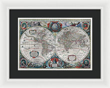 Load image into Gallery viewer, Old 1641 Map Of The World - Framed Print