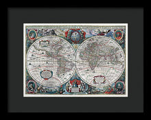 Load image into Gallery viewer, Old 1641 Map Of The World - Framed Print