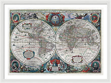 Load image into Gallery viewer, Old 1641 Map Of The World - Framed Print