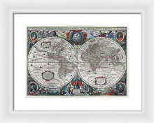 Load image into Gallery viewer, Old 1641 Map Of The World - Framed Print