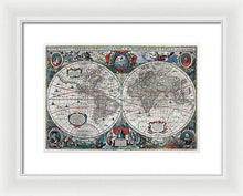 Load image into Gallery viewer, Old 1641 Map Of The World - Framed Print