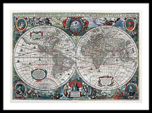 Load image into Gallery viewer, Old 1641 Map Of The World - Framed Print