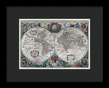 Load image into Gallery viewer, Old 1641 Map Of The World - Framed Print