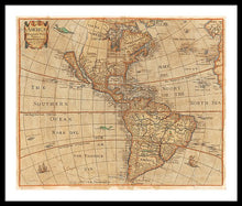 Load image into Gallery viewer, Old Map Of The Americas 1660  - Framed Print