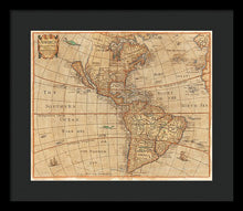 Load image into Gallery viewer, Old Map Of The Americas 1660  - Framed Print