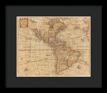 Load image into Gallery viewer, Old Map Of The Americas 1660  - Framed Print