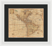 Load image into Gallery viewer, Old Map Of The Americas 1660  - Framed Print